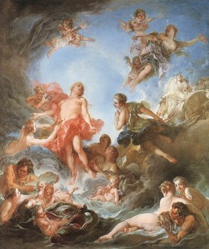 Francois Boucher Painting - The Rising of the Sun Rococo Francois Boucher